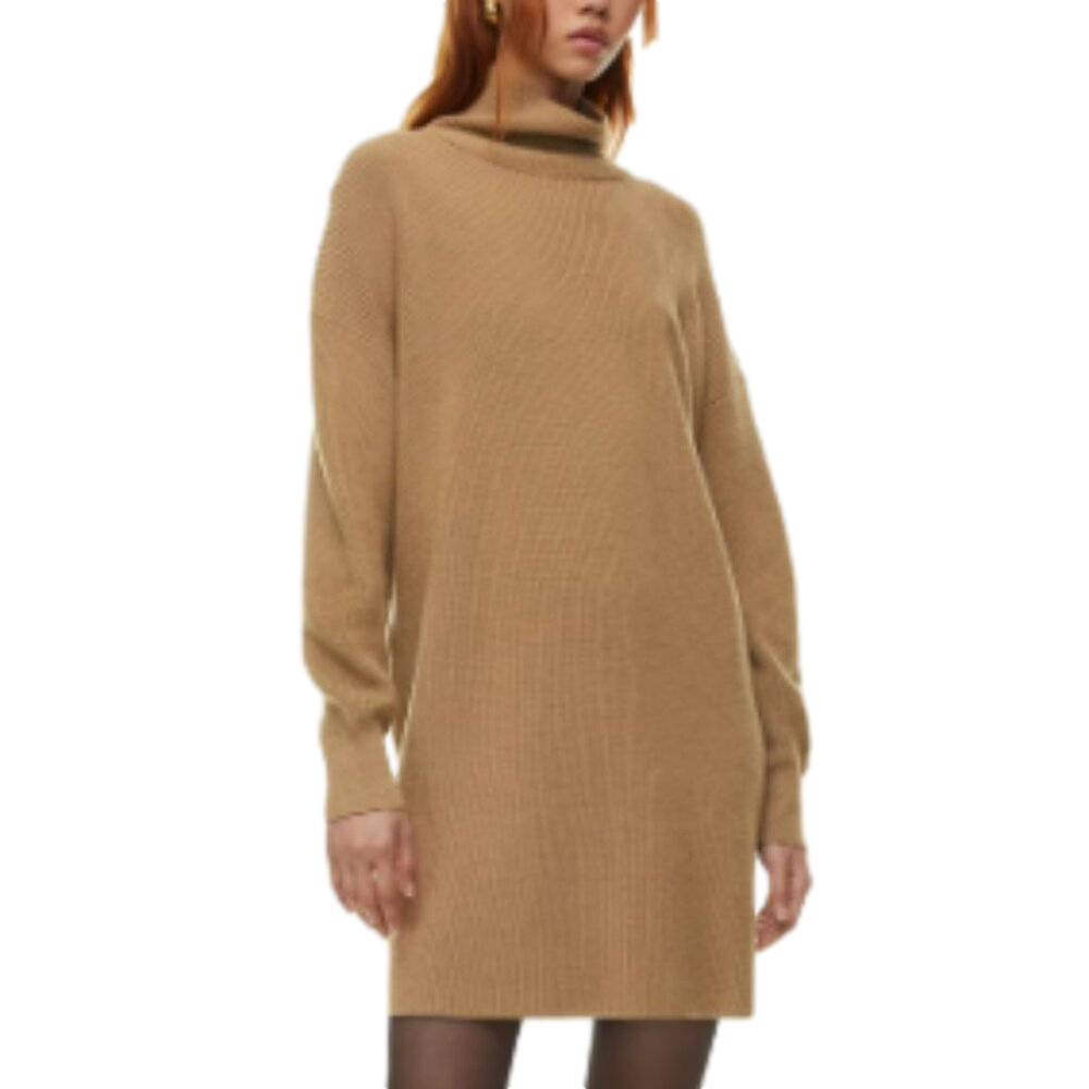Babaton Maclean Merino Wool Dress Turtleneck Oversized Extra Small